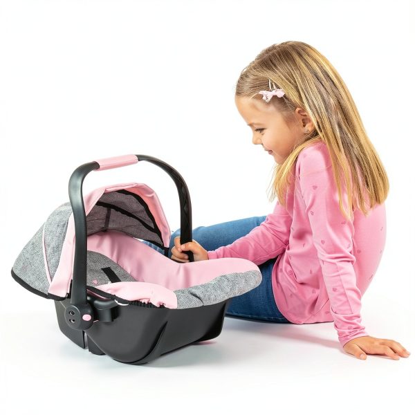 Bayer Design Doll Stroller Pink Grey 67933AA Sunshade Seat Belt-5