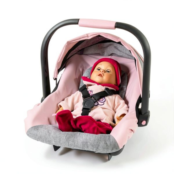 Bayer Design Doll Stroller Pink Grey 67933AA Sunshade Seat Belt-7