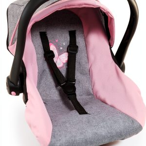 Bayer Design Doll Stroller Pink Grey 67933AA Sunshade Seat Belt-0