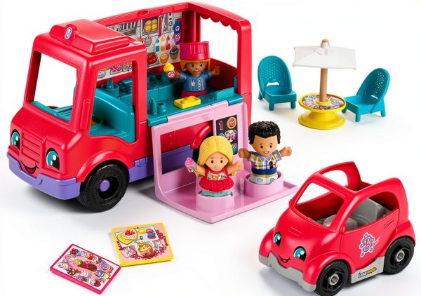 Barbie Little People Food Truck Playset with Music Sounds Model HXT01-0