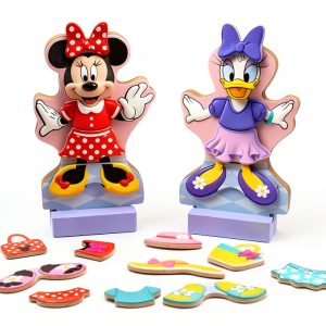 Melissa & Doug Magnetic Dress‑Up Dolls – Minnie & Daisy, 2 Figures-0