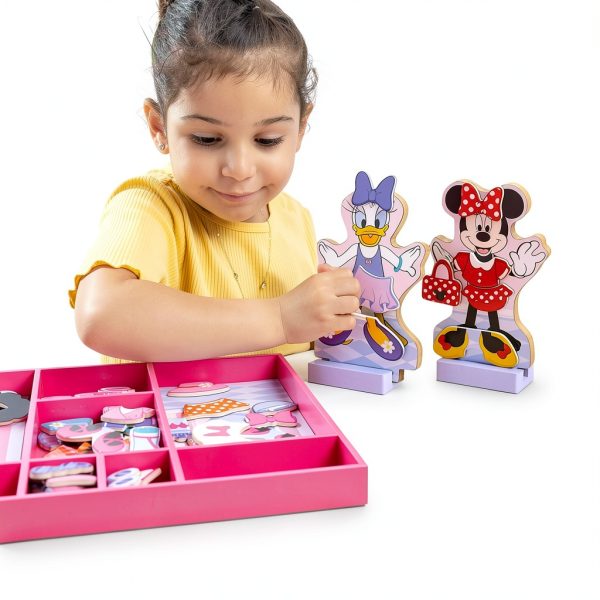 Melissa & Doug Magnetic Dress‑Up Dolls – Minnie & Daisy, 2 Figures-1