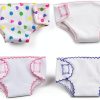 DC-BEAUTIFUL Doll Diaper Set Velcro Adjustable 4 pcs Pure Color-0