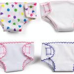 DC-BEAUTIFUL Doll Diaper Set Velcro Adjustable 4 pcs Pure Color-0