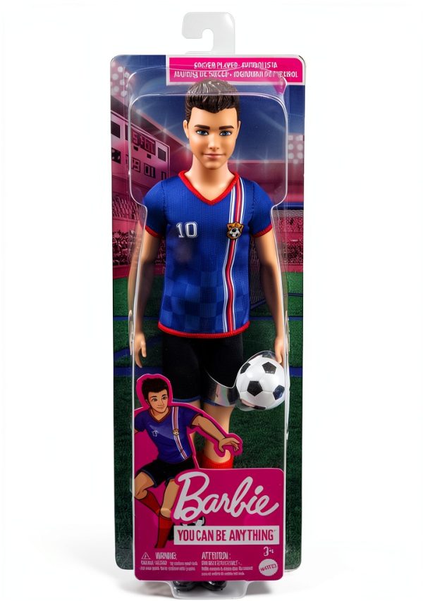 Mattel Ken Soccer Doll 11.5in Sports Edition with Uniform and Ball-5
