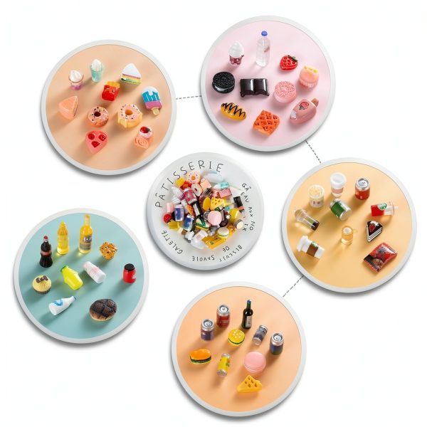 HSJH Miniature Ornaments 50pcs Resin Color for 1:12 Dollhouse-2