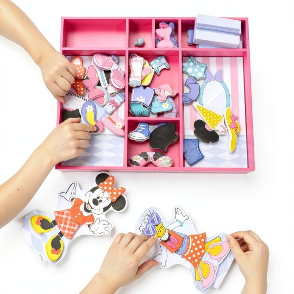 Melissa & Doug Magnetic Dress‑Up Dolls – Minnie & Daisy, 2 Figures-4