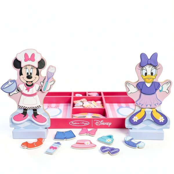 Melissa & Doug Magnetic Dress‑Up Dolls – Minnie & Daisy, 2 Figures-8