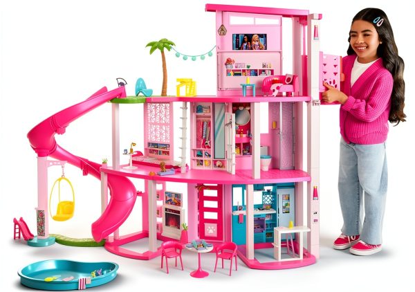 Barbie Dreamhouse HMX10 3‑Story Dollhouse with Slide, Pool & Pet-0