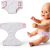DC-BEAUTIFUL Doll Diaper Set Velcro Adjustable 4 pcs Pure Color-4