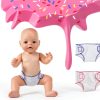 DC-BEAUTIFUL Doll Diaper Set Velcro Adjustable 4 pcs Pure Color-6