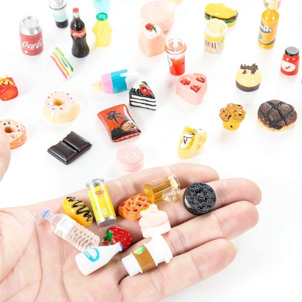 HSJH Miniature Ornaments 50pcs Resin Color for 1:12 Dollhouse-3