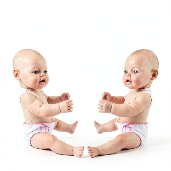 DC-BEAUTIFUL Doll Diaper Set Velcro Adjustable 4 pcs Pure Color-2