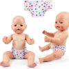 DC-BEAUTIFUL Doll Diaper Set Velcro Adjustable 4 pcs Pure Color-3