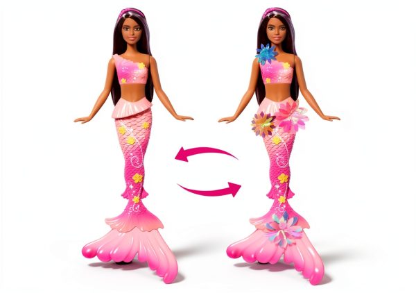 Barbie Mermaid Doll with Blooming Flowers, Ombre Tail & Pearl Headband-3