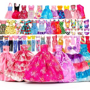 138 Pcs Doll Clothes & Accessories BYMORE – Wedding Gowns, Dresses-0