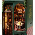 CUTEBEE Book Nook Kit Miniature House Owl Bookstore 3D Puzzle-0