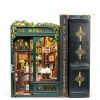 CUTEBEE Book Nook Kit Miniature House Owl Bookstore 3D Puzzle-4
