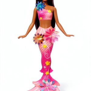 Barbie Mermaid Doll with Blooming Flowers, Ombre Tail & Pearl Headband-0