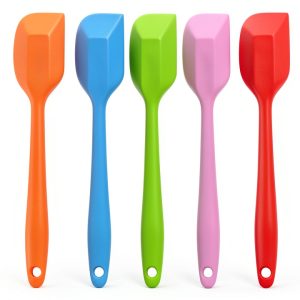 Silicone Spatulas 8.5" MOACC Heat Resistant Non-Stick Baking Tools 5-0