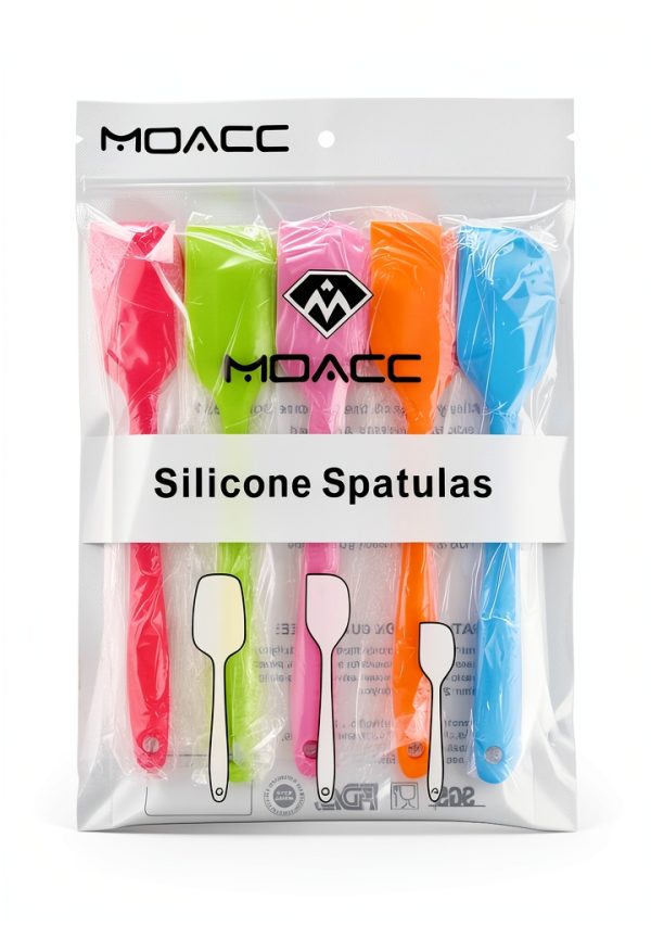 Silicone Spatulas 8.5" MOACC Heat Resistant Non-Stick Baking Tools 5-6