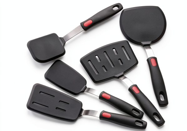 Silicone Spatula Turner, 5-Pack Spatulas Silicone Set for Nonstick Cookware, 600°F Heat Resistant Kitchen Cooking Utensils Set for Egg, Pancake Dishwasher Safe-0